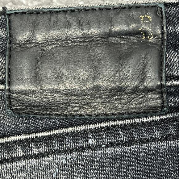 R13 Kate Skinny Jeans Women's 25" Orion Black Paint Splatter Distressed Goth Emo - Picture 8 of 15